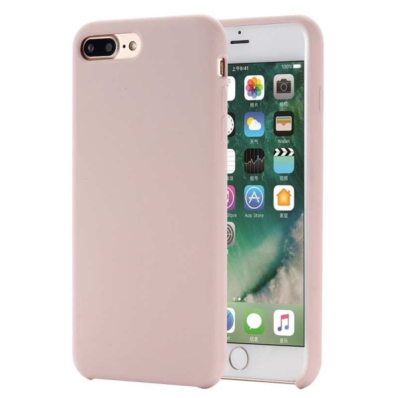 iPhone 8 Plus / 7 Plus Coque en silicone liquide Flexible Rose