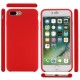 iPhone 8 Plus / 7 Plus Coque en silicone liquide Flexible Pure Series - Rouge
