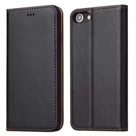 iPhone 7 / 8 Etui Portefeuille en Cuir - Noir