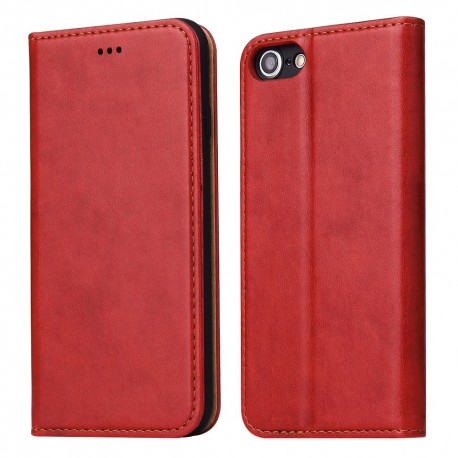 iPhone 7 / 8 Etui Portefeuille en Cuir - Rouge