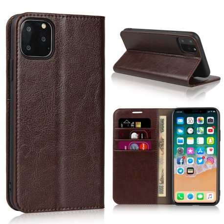 iPhone 11 Pro Max Blue Moon Wallet Leather Case - Brown