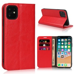iPhone 11 Blue Moon Wallet Leather Case - Red