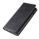 Samsung Galaxy S10e Retro style Wallet Stand Leather Protective Case - Black