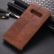 Samsung Galaxy S10 Retro style Wallet Stand Leather Protective Case - Brown