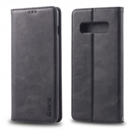 Samsung Galaxy S10 Etui de protection en cuir style Retro - Noir
