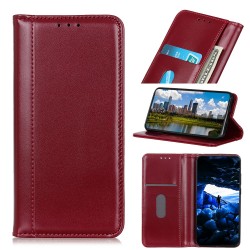 Samsung Galaxy S10e Etui Portefeuille en cuir - Rouge