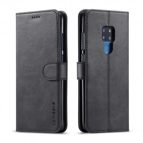 Huawei Mate 20 Leather Wallet Case - Black