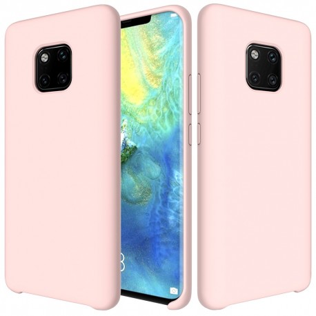 Huawei Mate 20 Pro Soft Liquid Silicone Shell Case - Pink