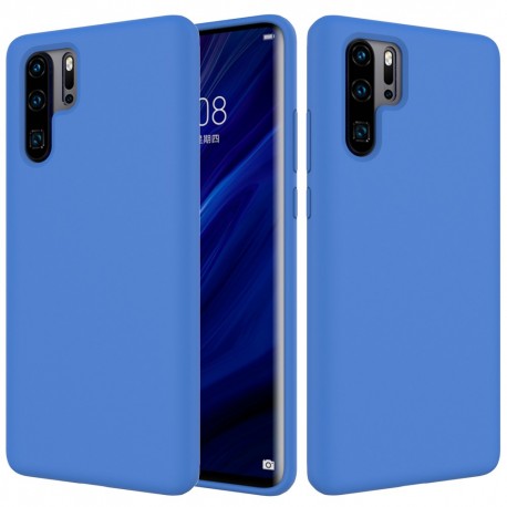 Huawei P30 Pro Coque Protectrice souple en silicone liquide - Bleu