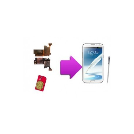 Remplacement Lecteur Sim Samsung Galaxy note 2