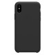 iPhone X XS Étui en silicone liquide Flexible Pure Series - Noir