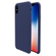 iPhone X XS Coque en silicone liquide Flexible Pure Series - Bleu