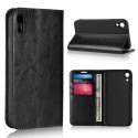 iPhone XR Blue Moon Wallet Leather Case - Black