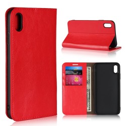 iPhone XS Max Blue Moon Wallet Leather Case - Red
