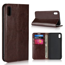 iPhone XS Max Blue Moon Wallet Leather Case - Brown